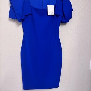 Badgley Mischka Cobalt Blue Mini Dress